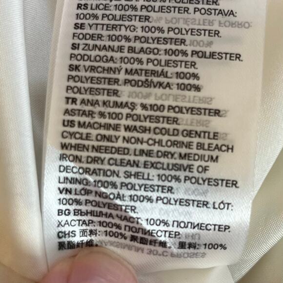 H&M Black Plaid Peak Lapel Open Front Light Blazer Jacket Oversized Small NWT - Picture 12 of 14